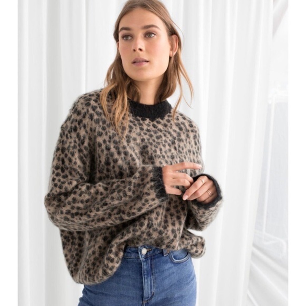 & Other Stories Wool Leopard-Print Sweater - Picture 2 of 4